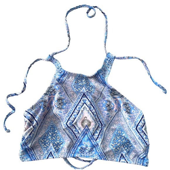 Blue and purple two piece bikini - Picture 4 of 11